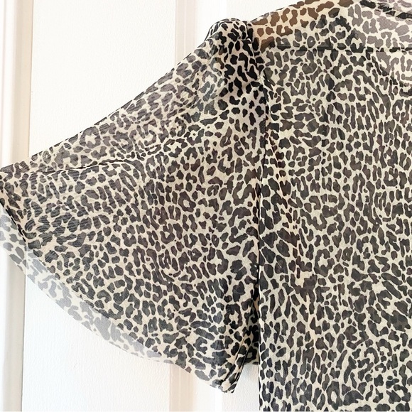 ZARA Leopard Print Tiered Tulle Mini Dress NWT - Picture 7 of 12